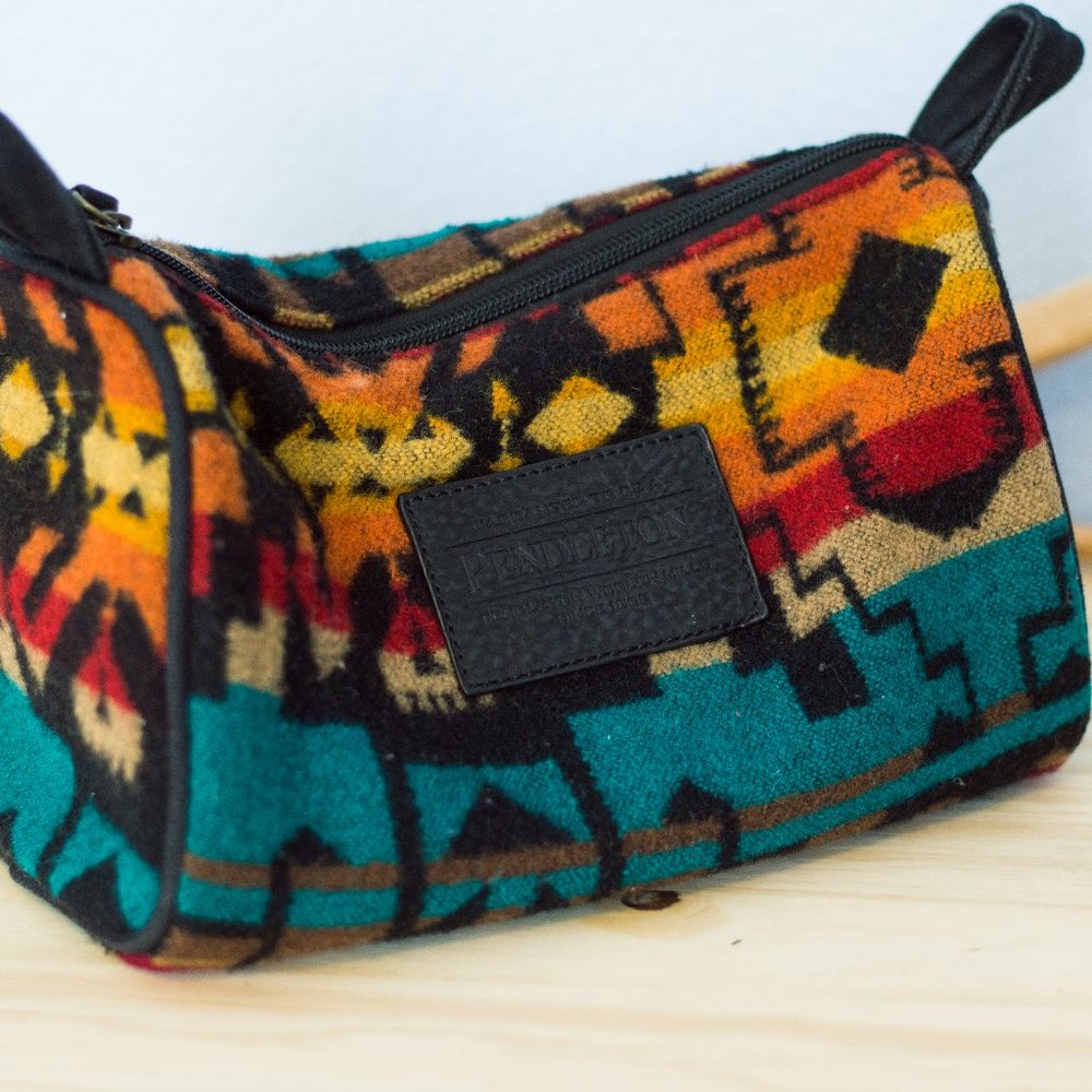 Pendleton wool cross body or cosmetic bag